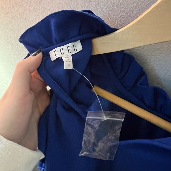 TCEC Blue Ruffle Bodysuit - Picture 4 of 6